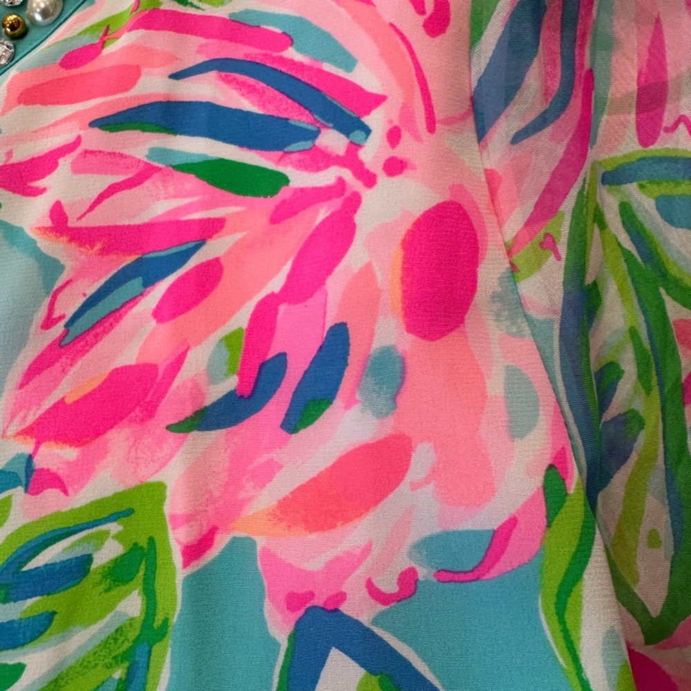 ❤️Lilly Pulitzer Blue and Pink Resort Sundress - Picture 8 of 10